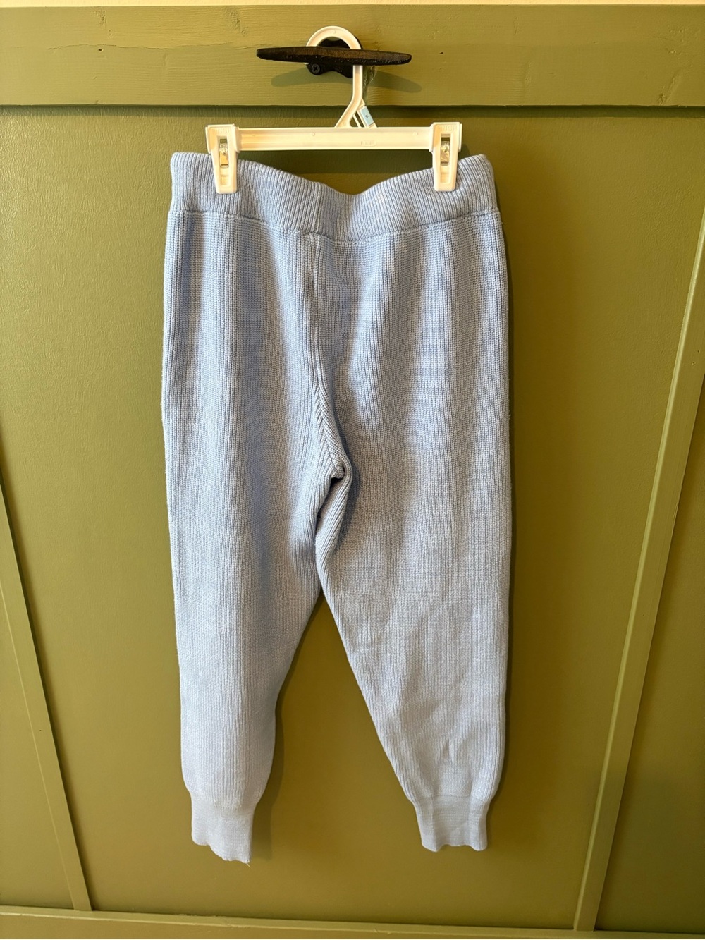 Light Blue Ribbed Knit Lounge Set - Picture 6 of 7